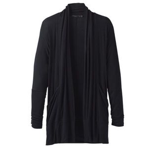 prAna Black Fountain Wrap Cardigan EUC